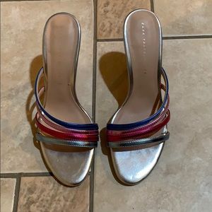 Metallic strap sandal